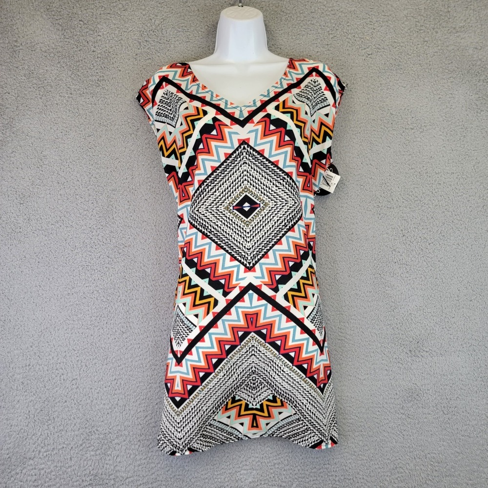 Bebop Women's Dress Size Medium Shift and Colorful Lightweight Short Dress